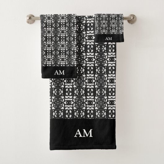 Motif abstrait moderne noir et blanc (En situation)