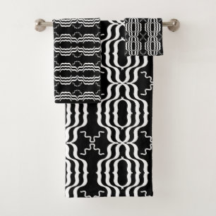 Motif abstrait moderne noir et blanc