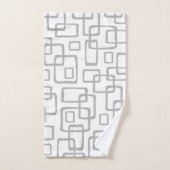 Motif Abstrait moderne rétro du milieu du siècle (Serviette à main)