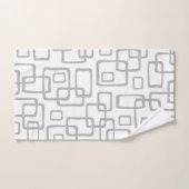 Motif Abstrait moderne rétro du milieu du siècle (Serviette à main)