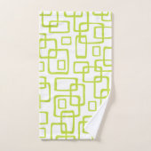 Motif Abstrait moderne rétro du milieu du siècle (Serviette à main)