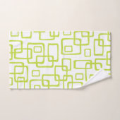 Motif Abstrait moderne rétro du milieu du siècle (Serviette à main)