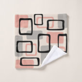 Motif Abstrait moderne rétro du milieu du siècle (Gant de toilette)