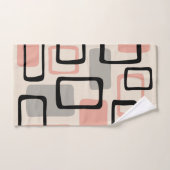 Motif Abstrait moderne rétro du milieu du siècle (Serviette à main)