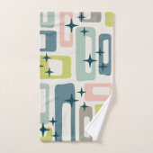 Motif Abstrait moderne rétro du milieu du siècle (Serviette à main)