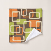 Motif Abstrait moderne rétro du milieu du siècle (Gant de toilette)