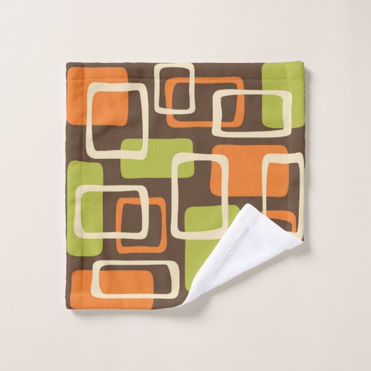 Motif Abstrait moderne rétro du milieu du siècle (Gant de toilette)