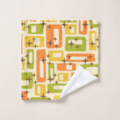 Motif Abstrait moderne rétro du milieu du siècle (Gant de toilette)