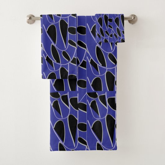 Motif Abstrait moderne violet noir (En situation)