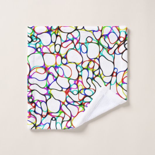 Motif Abstrait multicolore (Gant de toilette)