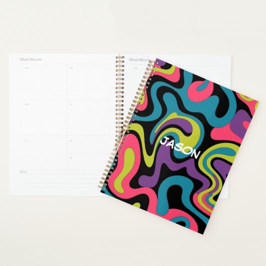 Motif Abstrait Néo Personnalisé — Conception Rétro (Devant avec enveloppe)