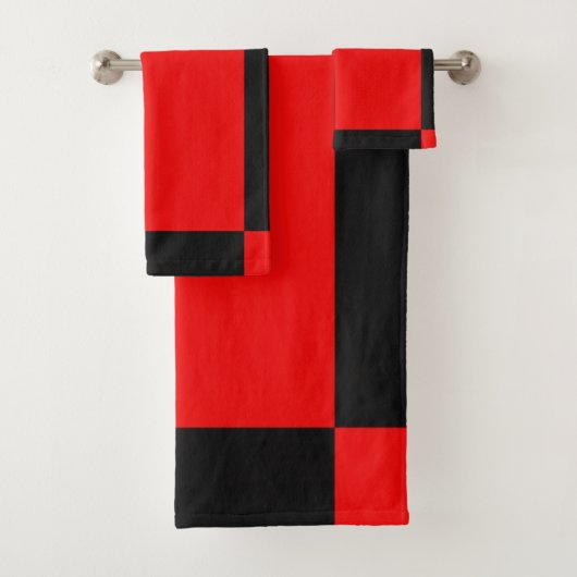 Motif Abstrait noir et rouge (En situation)