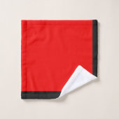 Motif Abstrait noir et rouge (Gant de toilette)