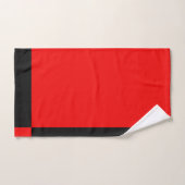 Motif Abstrait noir et rouge (Serviette à main)
