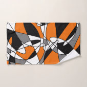 motif Abstrait - orange et gris. (Serviette à main)