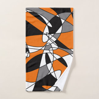 motif Abstrait - orange et gris.