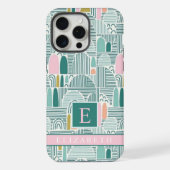 Motif Abstrait Personnalisé Blanc Turquoise Vert R (Verso)