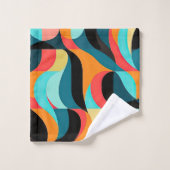Motif Abstrait rétro (Gant de toilette)