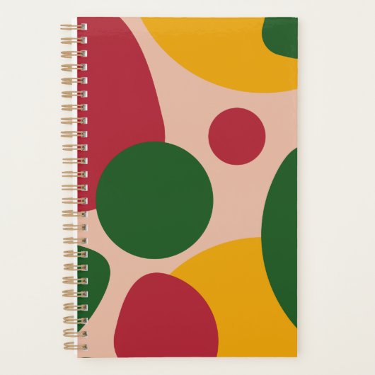 Motif Abstrait Rétro aux Formes Audacieuses  (Devant)