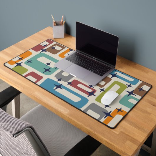 Motif Abstrait Rétro Milieu de Siècle Moderne (Bureau 2)