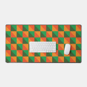 Motif Abstrait rétro orange et vert géométrique (Clavier et souris)