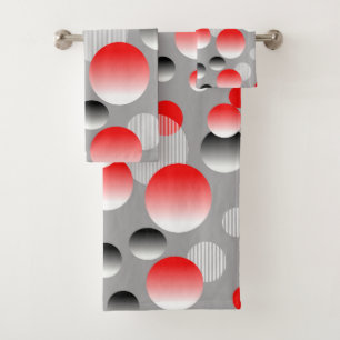 MOTIF ABSTRAIT ROUGE BULLE