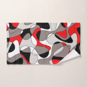 Motif Abstrait - rouge et gris. (Serviette à main)