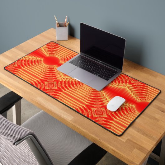 Motif abstrait rouge et orange (Bureau 2)