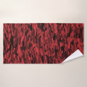 Motif Abstrait Rouge Noir (Serviette de bain)