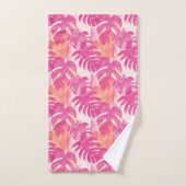 Motif abstrait simple avec feuilles de monstera, f (Serviette à main)