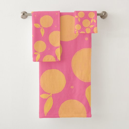 motif Abstrait tangerine rose et jaune (En situation)