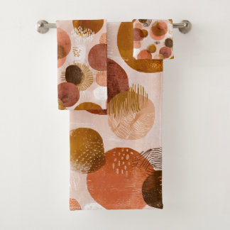 Motif abstrait terracotta Tons Terre Boho