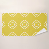 motif Abstrait transparent de couleur jaune (Serviette de bain)