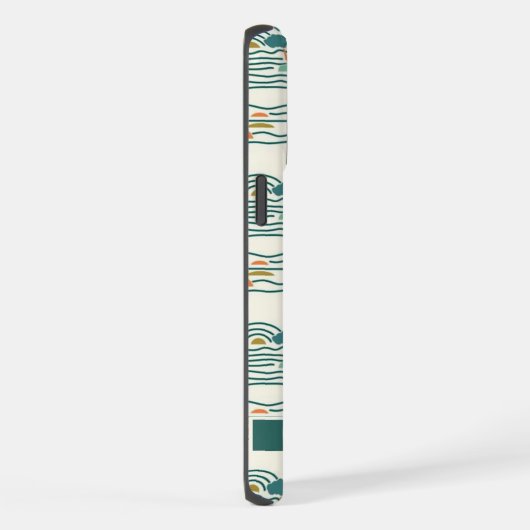 Motif Abstrait Turquoise bleu blanc personnalisé (Côté droit)