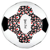 Motif Abstrait vibrant de Balls Rouge Blanc Noir (Tourné)