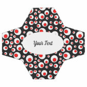 Motif Abstrait vibrant de Balls Rouge Blanc Noir (Plat)
