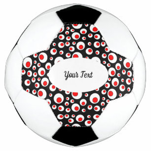 Motif Abstrait vibrant de Balls Rouge Blanc Noir