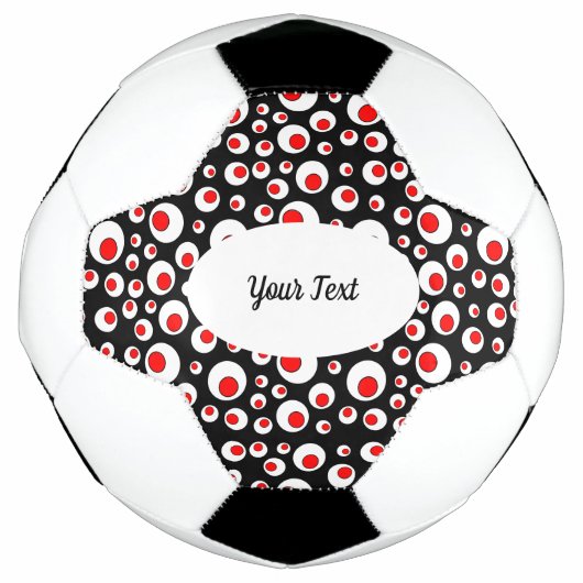 Motif Abstrait vibrant de Balls Rouge Blanc Noir (Devant)
