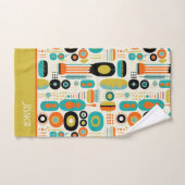 Motif abstrait vibrant de style moderne du milieu (Serviette à main)