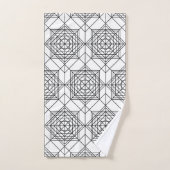 Motif Abstrait vintage noir et blanc (Serviette à main)