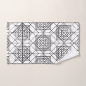 Motif Abstrait vintage noir et blanc (Serviette à main)