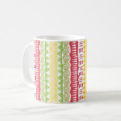 Motif africain Céramique Café Mug Fruit Couleurs (Devant gauche)