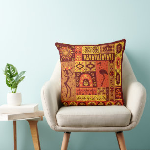 Motif africain coussin intérieur