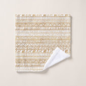 Motif africain de la tribu Gold White (Gant de toilette)