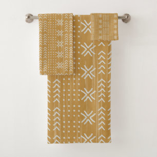 Motif africain en tissu Brown moderne en boue