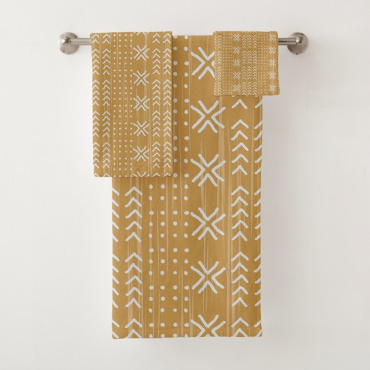 Motif africain en tissu Brown moderne en boue (En situation)