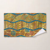 Motif africain ethnique de style de Boho sur l'or (Serviette à main)