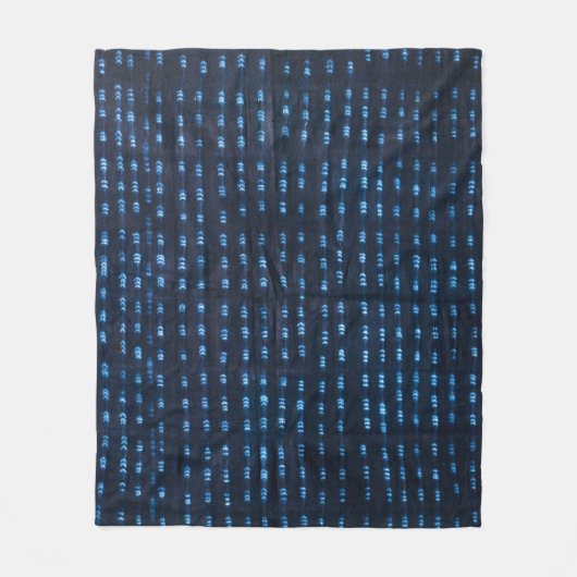 Motif africain (Mali) Indigo | Couverture Polaire (Devant)