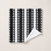 Motif africain rythme ébène (Gant de toilette)