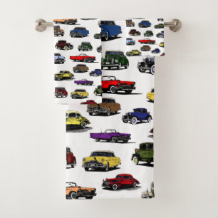 Motif aléatoire des voitures d'époque